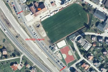 Zapora ceste na Maistrovi ulici v Šentilju